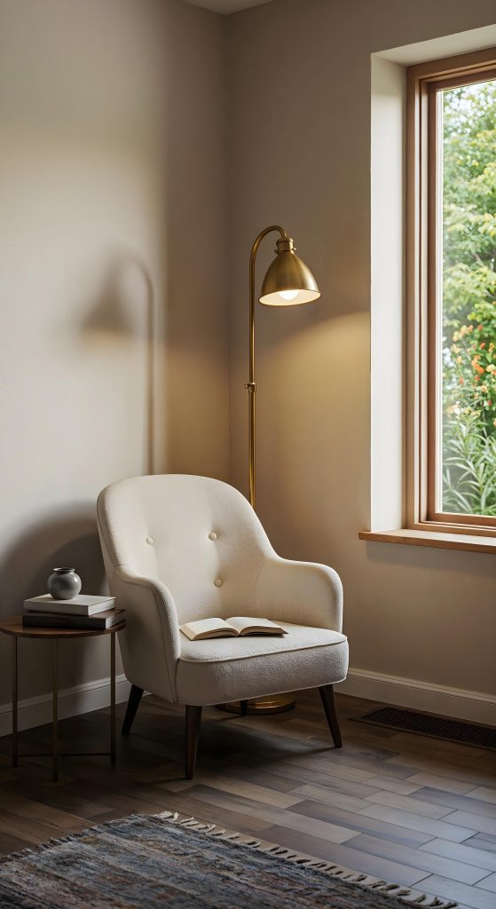 Sillón en un espacio tranquilo y acogedor para terapia psicológica